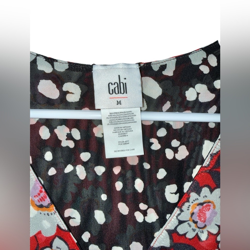 cabi Gemini Reversible Red/Black Button Down Midi Dress, Size Medium - Picture 9 of 9